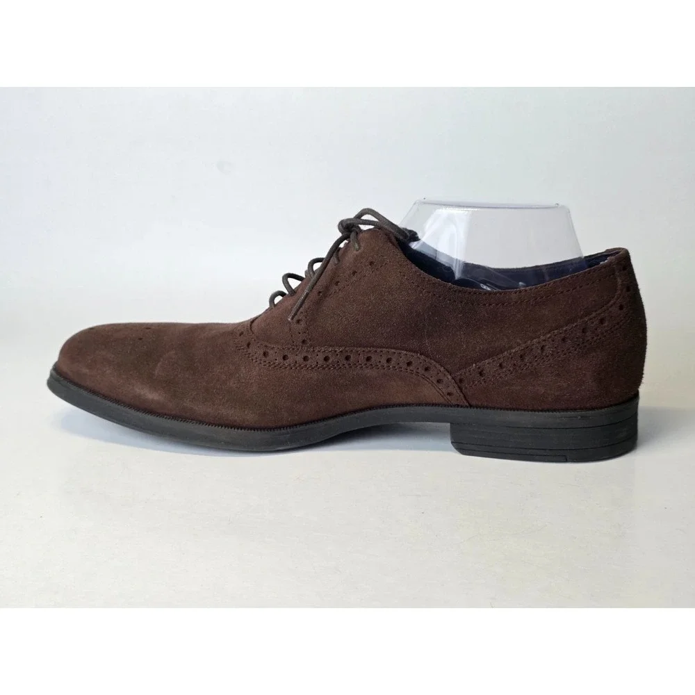 Cole Haan Grand Signature Men's Dress Shoes Size 9 M Brown Suede Leather Oxford